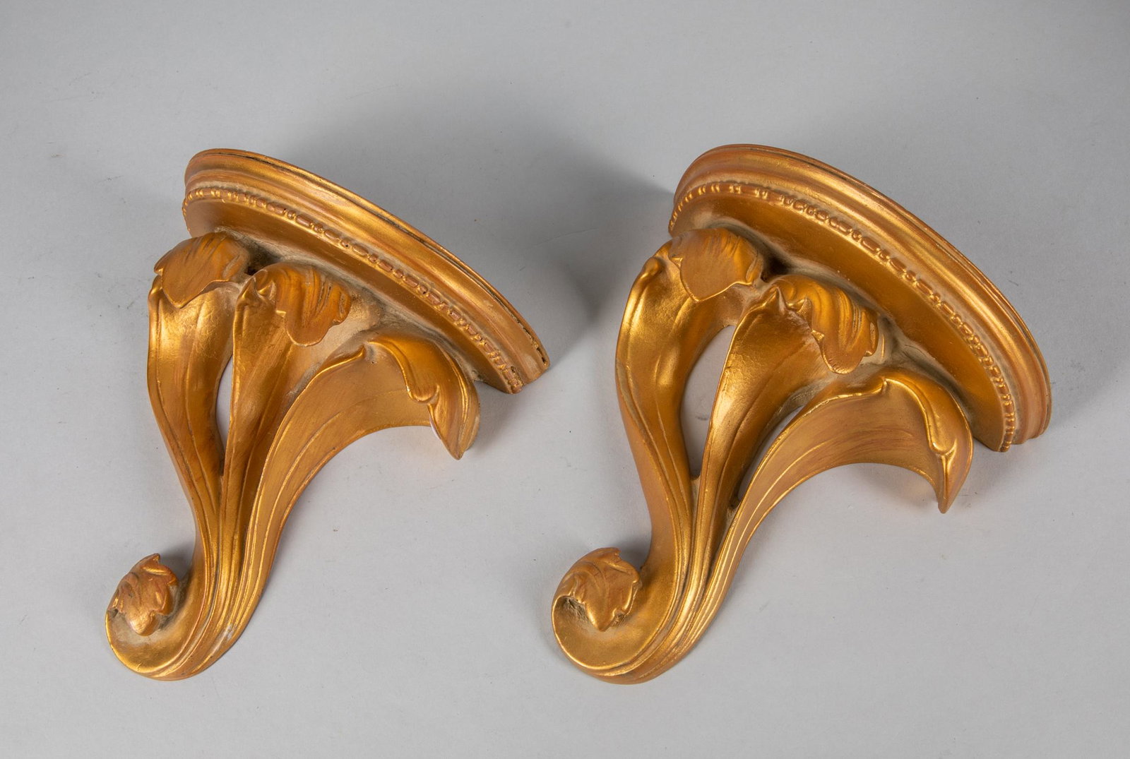 Rococo Type Gilt Wall Hanging: 7.75 inch H; 7.5 inch L.