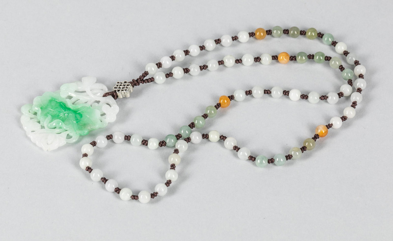 Chinese Green Color Jadeite Carving: Chinese green & white color jadeite stone, open works carving. 13.75 inch L.