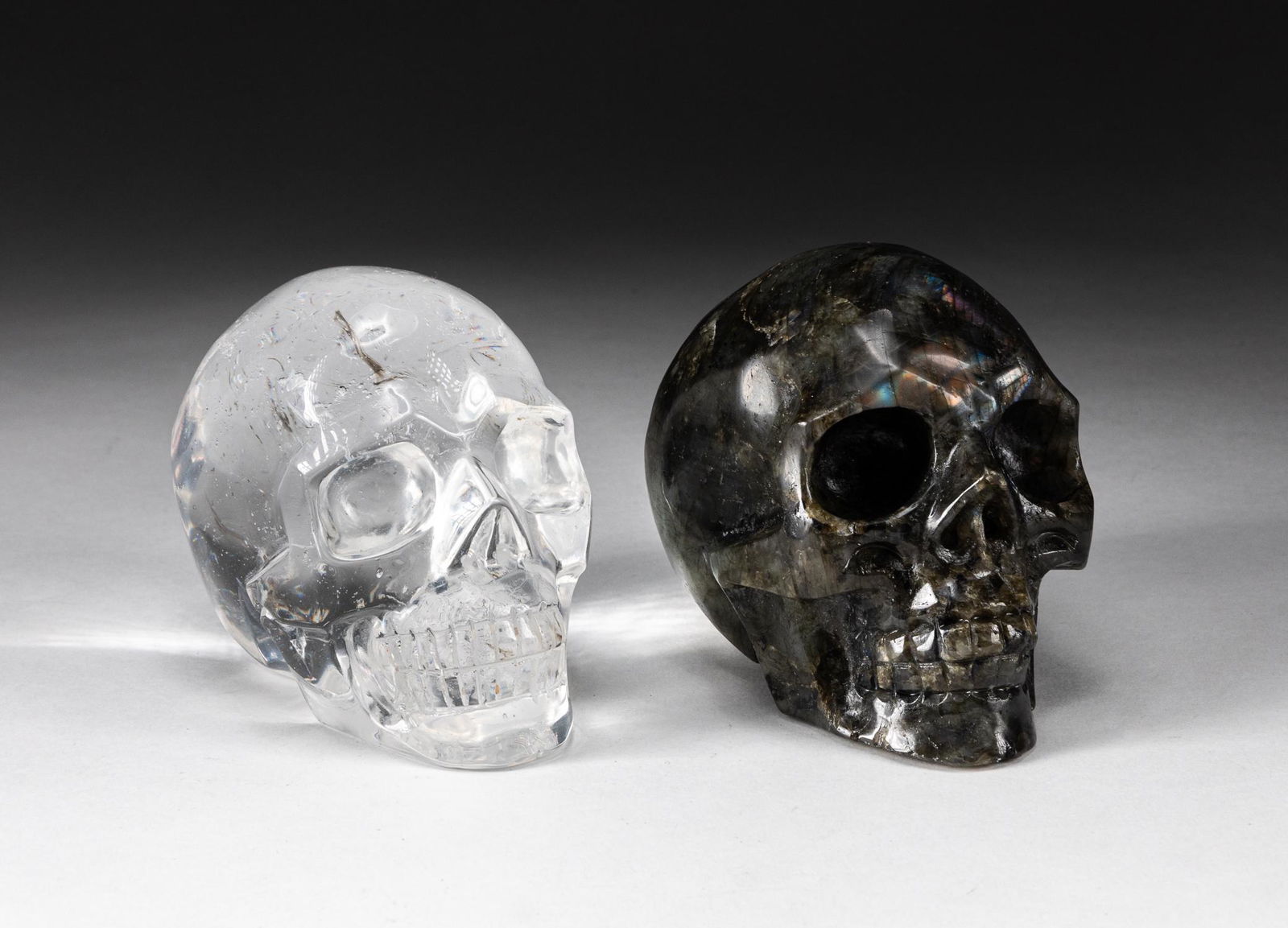 Set Large Gem Stone/Crystal Skull Sculpture (1 of 11)