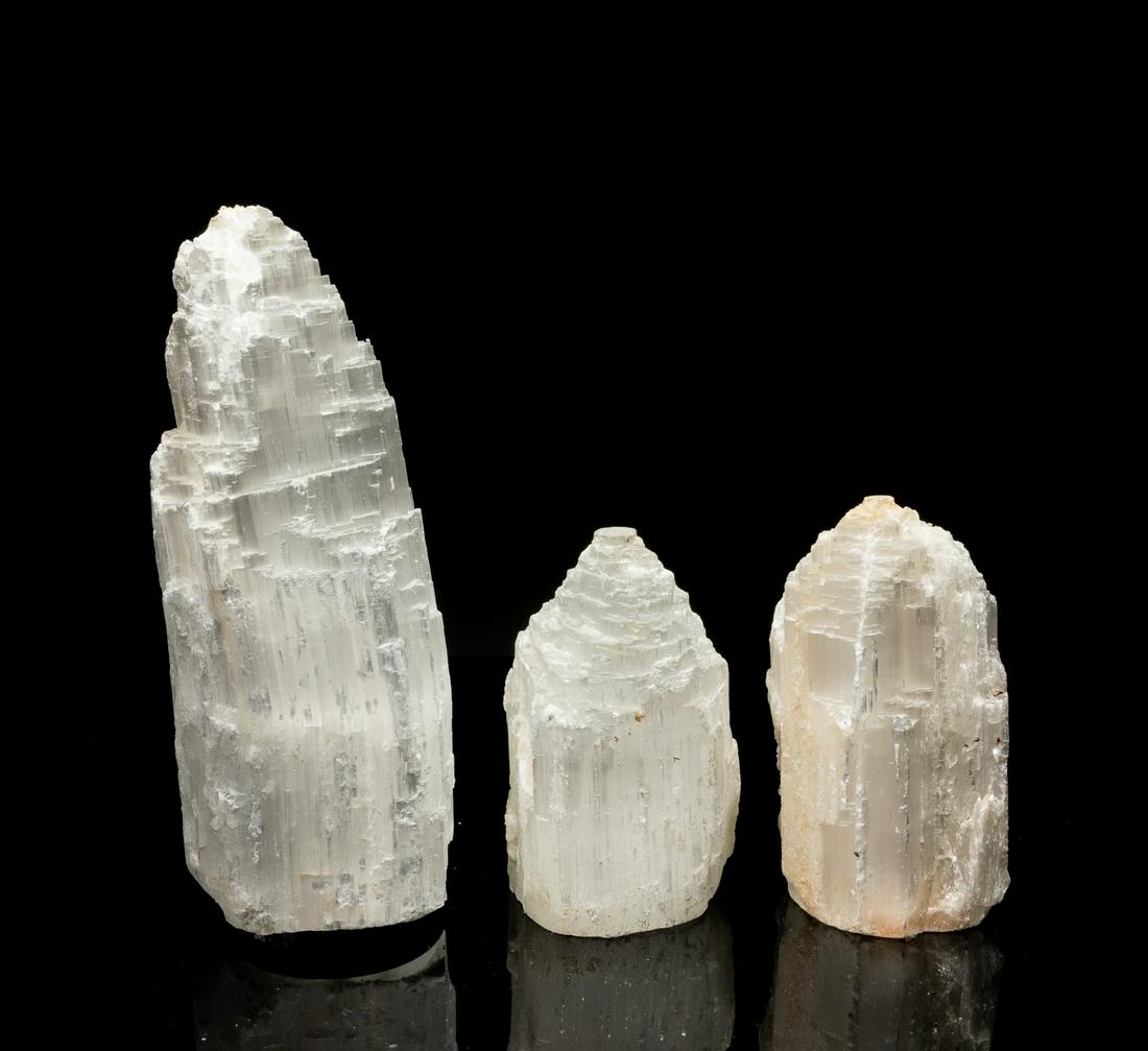 Set Large Selenite White Crystal Tower Lamp (1 of 10)