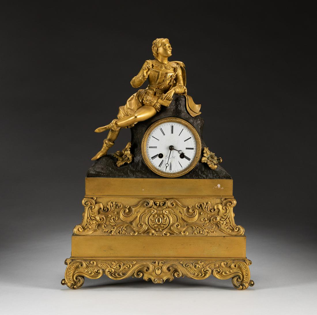 France Louis XIV Type Gilt Bronze Clock (1 of 10)