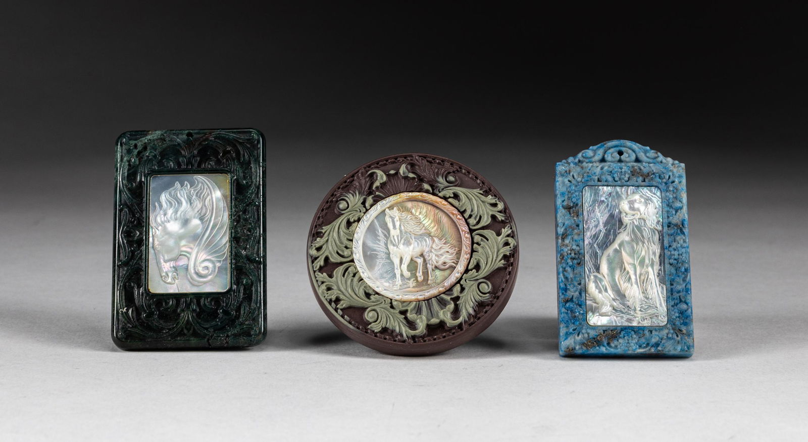 Group of Designed Mother of Pearl Plaques (1 of 11)