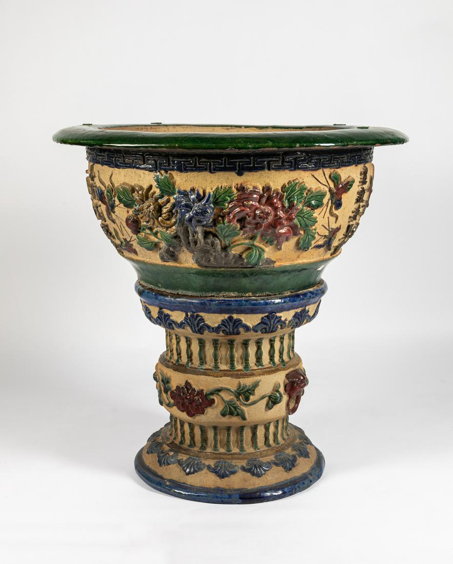 Chinese Export Stoneware Flambe Glazed Pottery Pot (1 of 15)