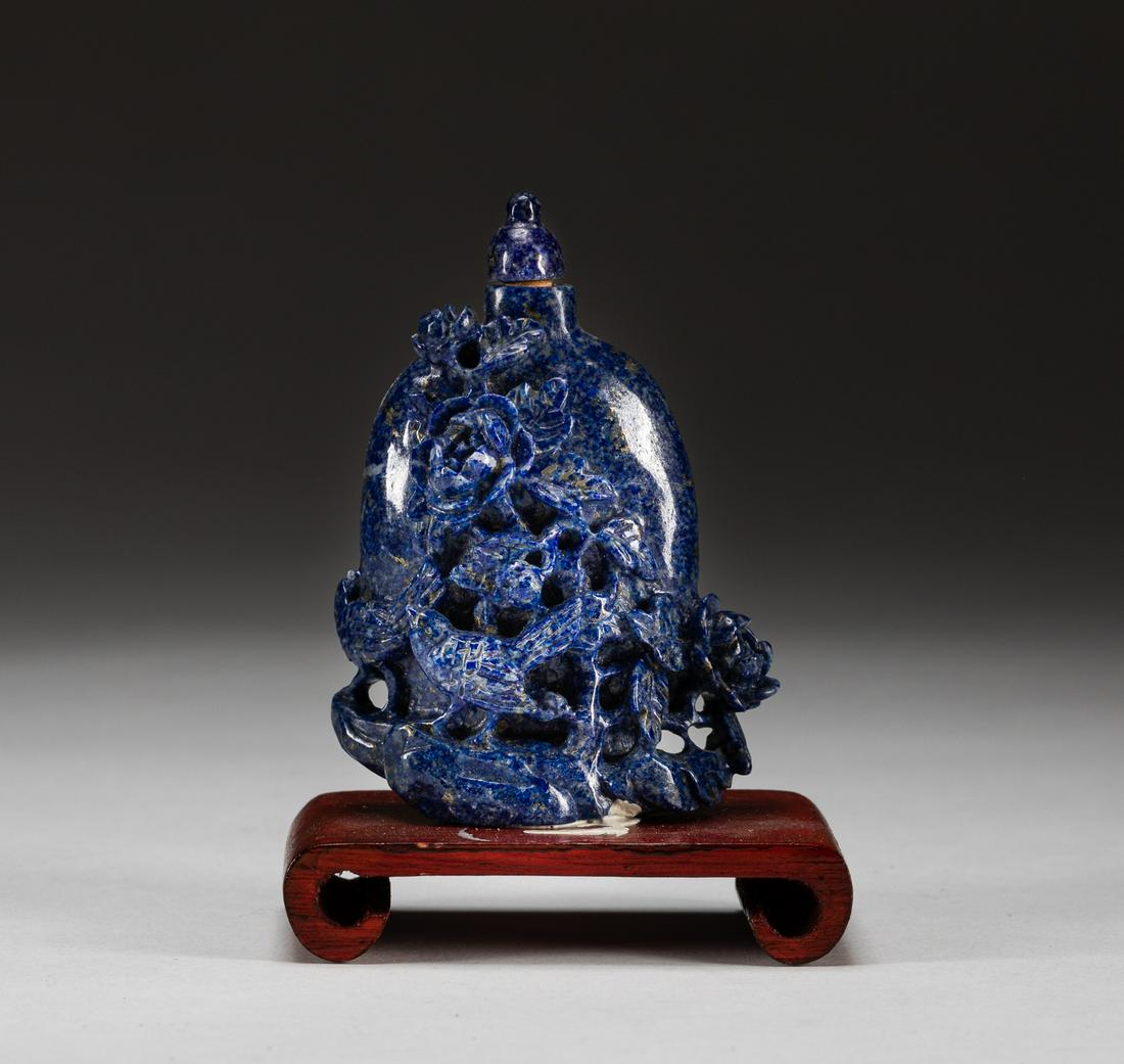 Chinese Old Lapis Carving Snuff Bottle (1 of 9)