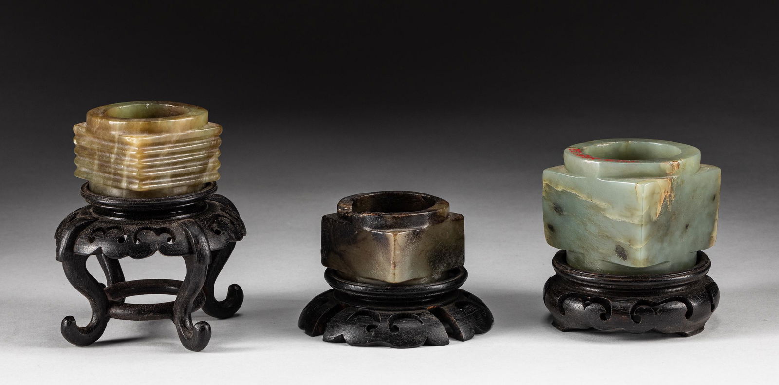 Set of Chinese Jade Carving Cong (1 of 13)