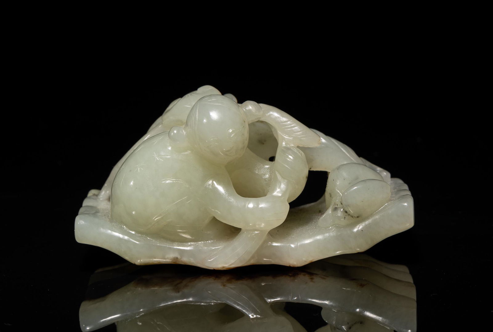 Chinese White Jade Carving Boat (1 of 12)