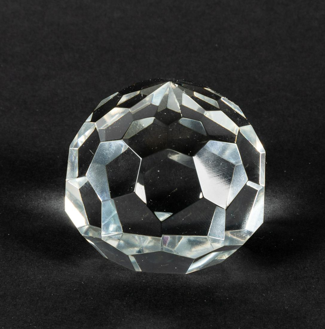 Tiffany & Co. Crystal Paper Weight: Crystal ball, Tiffany & Co. mark on the bottom, 2.25 inch H