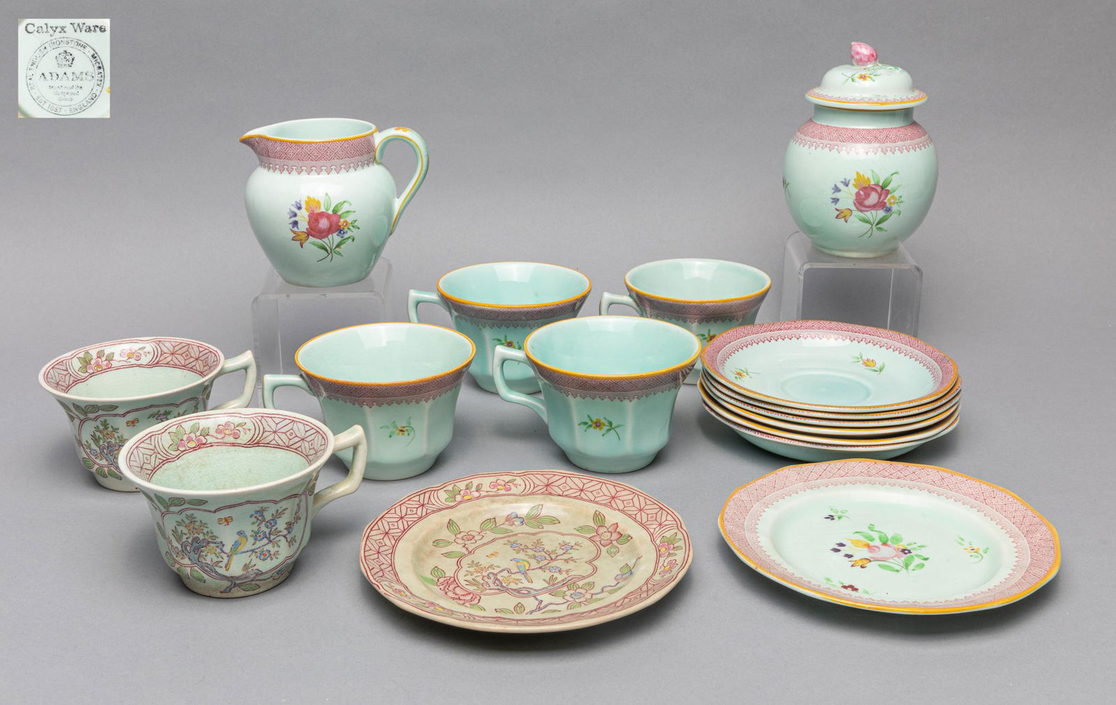 Group Shabby Adams England Calyx Tea Wares (1 of 10)
