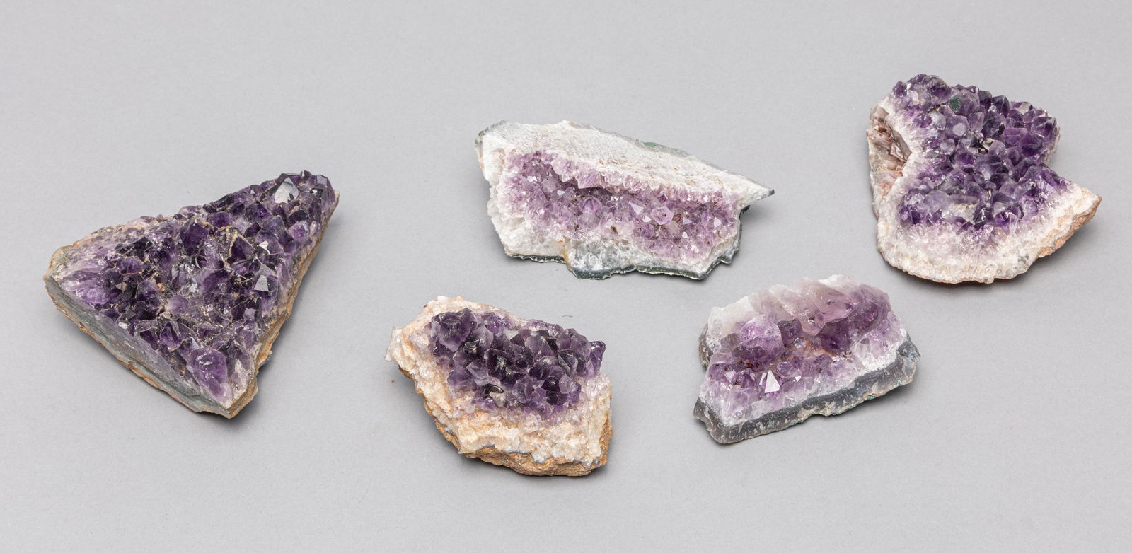 Set Amethyst Purple Crystal Cluster Table Sculpture (1 of 12)