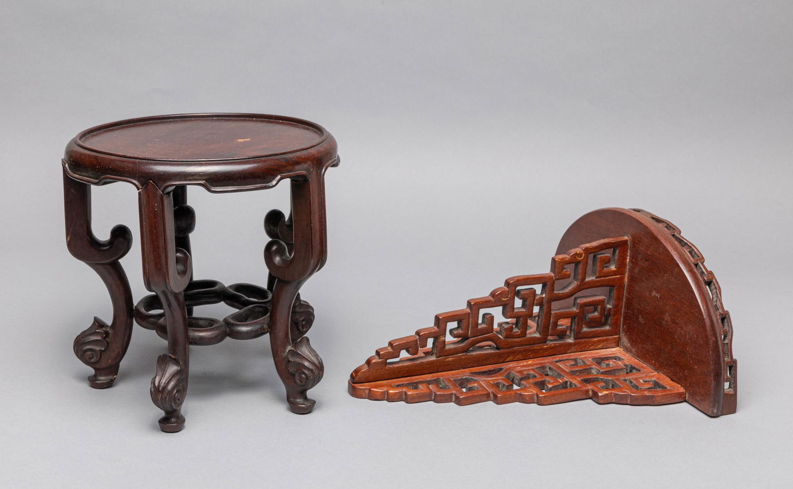 Set Large Chinese Rosewood Stands (1 of 9)