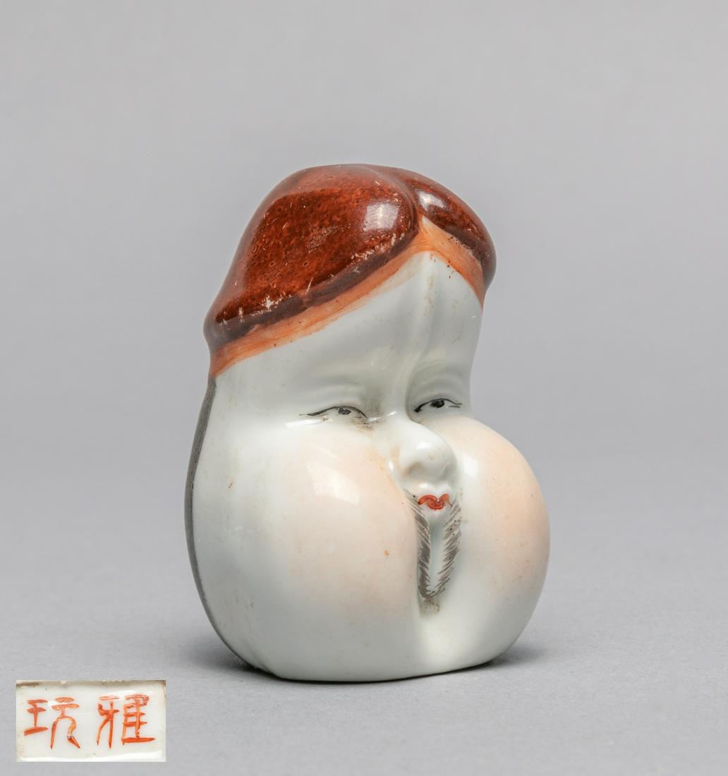 Designed Chinese Famille Rose Porcelain Incense Stick: Designed Chinese famille rose porcelain incense stick, with two character reign mark in underglaze red. 1.5*1.5*2.4 inch.