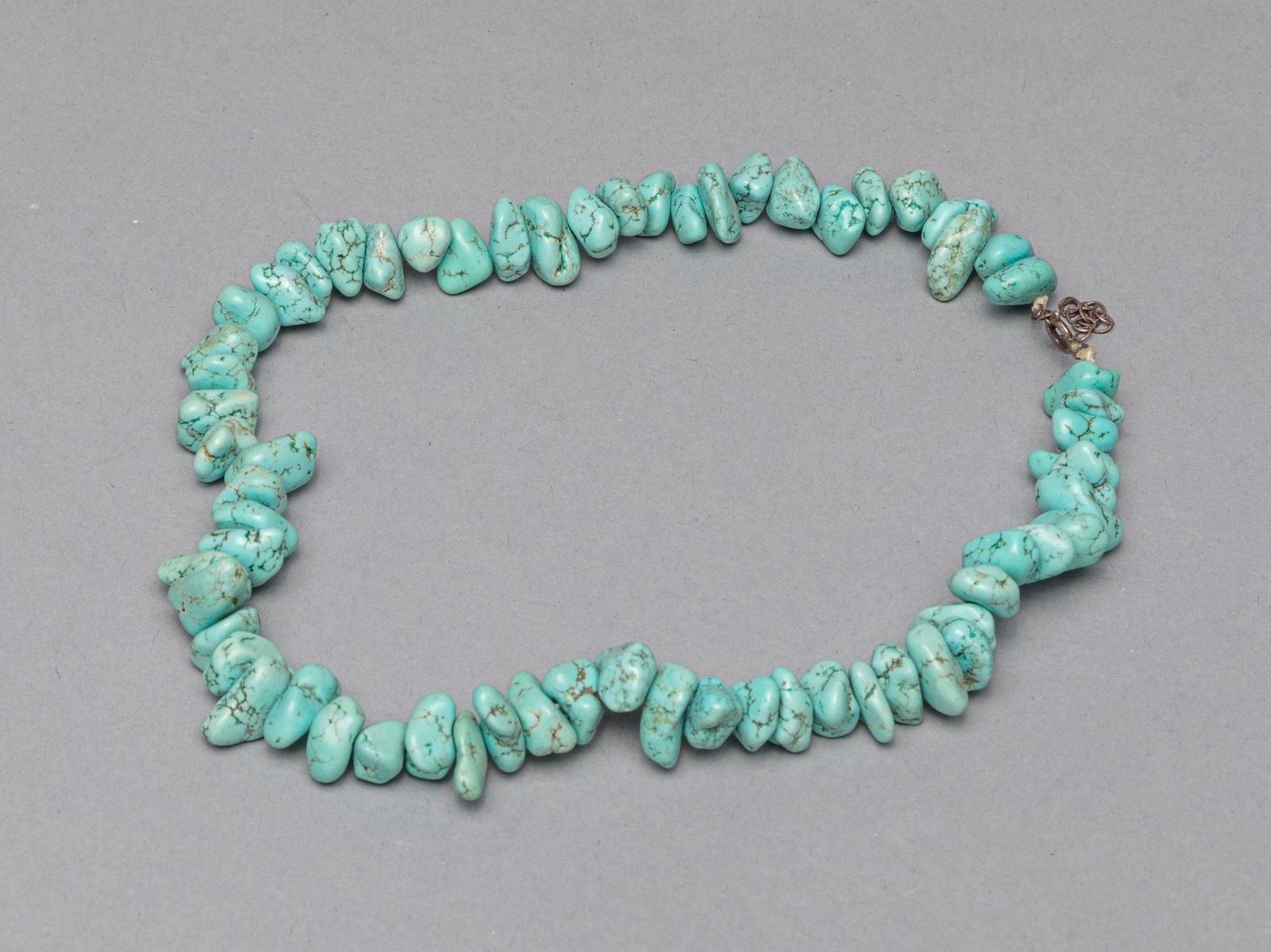 Fine AZ Turquoise Stone Bead Necklace. (1 of 5)