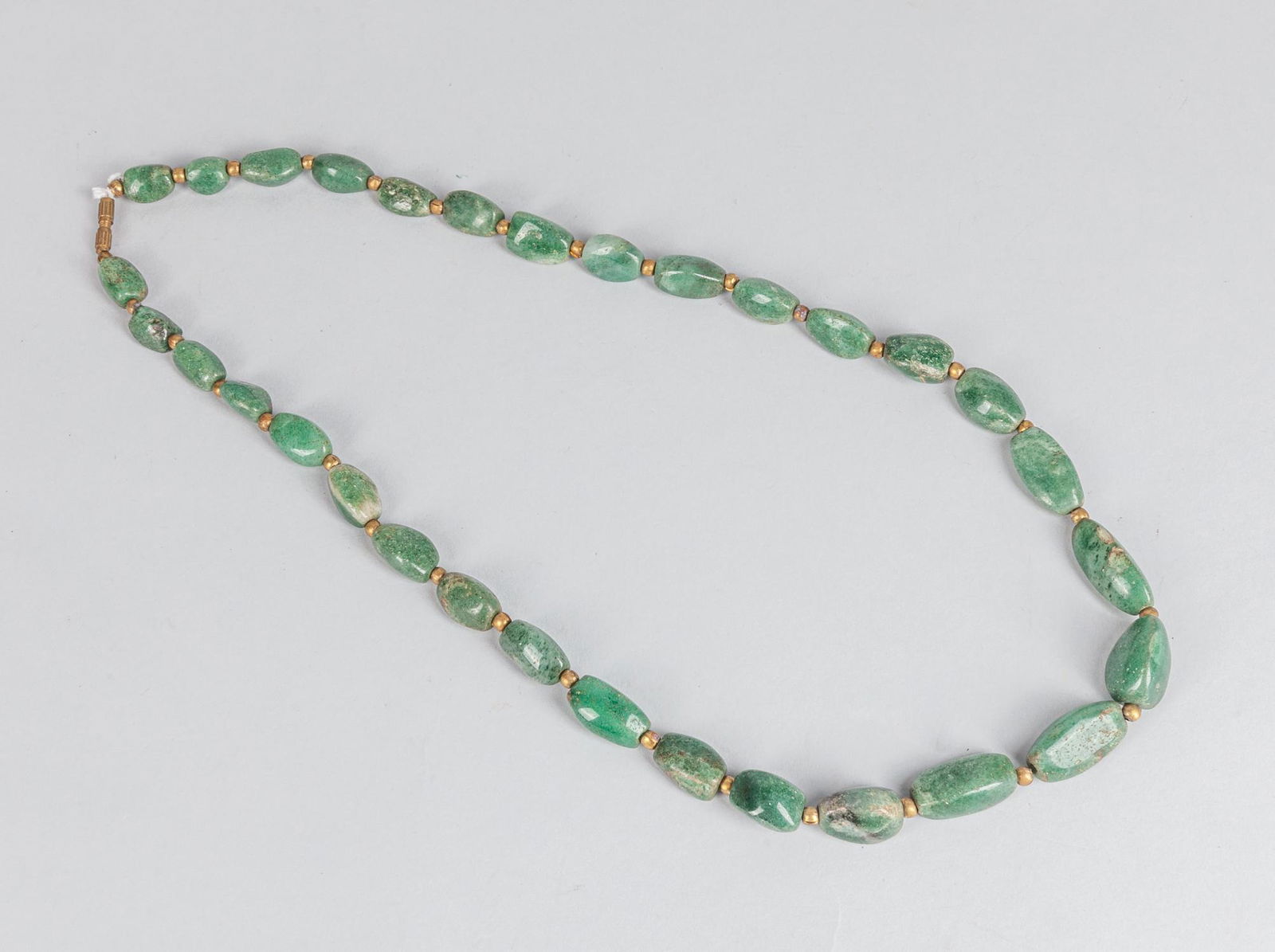Old Translucent Amazonite Stone Necklace (1 of 5)