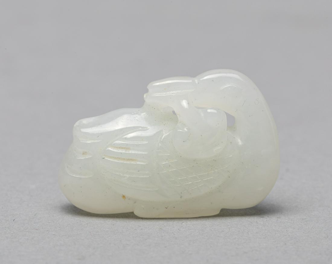 Chinese White Jade Toggle of Goose (1 of 7)