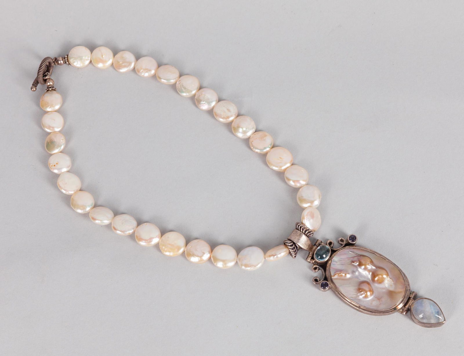 Fine Sea Pearl Silver Necklace (1 of 6)