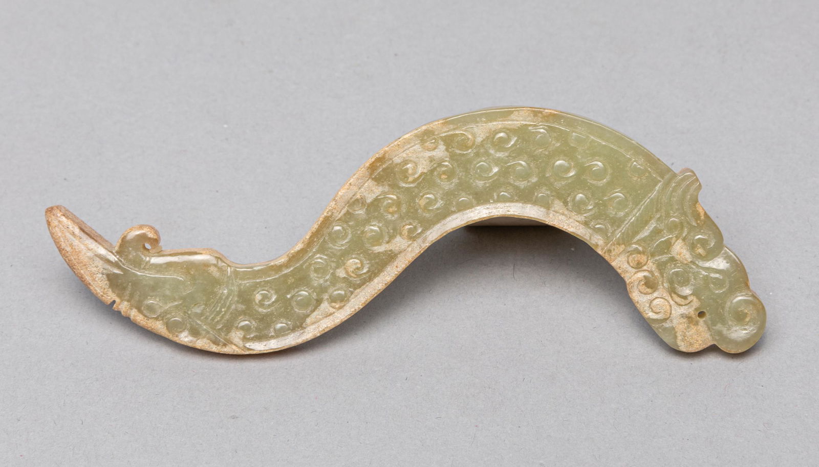 Chinese Jade Carving of S Shape Dragon (1 of 8)