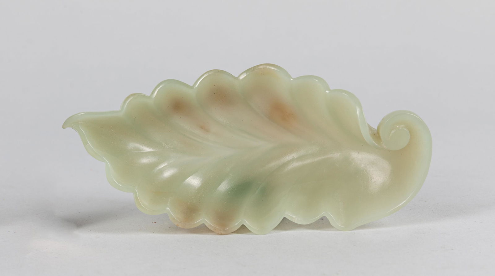 Chinese Export Pale Celadon Jade Carving of Washer (1 of 7)
