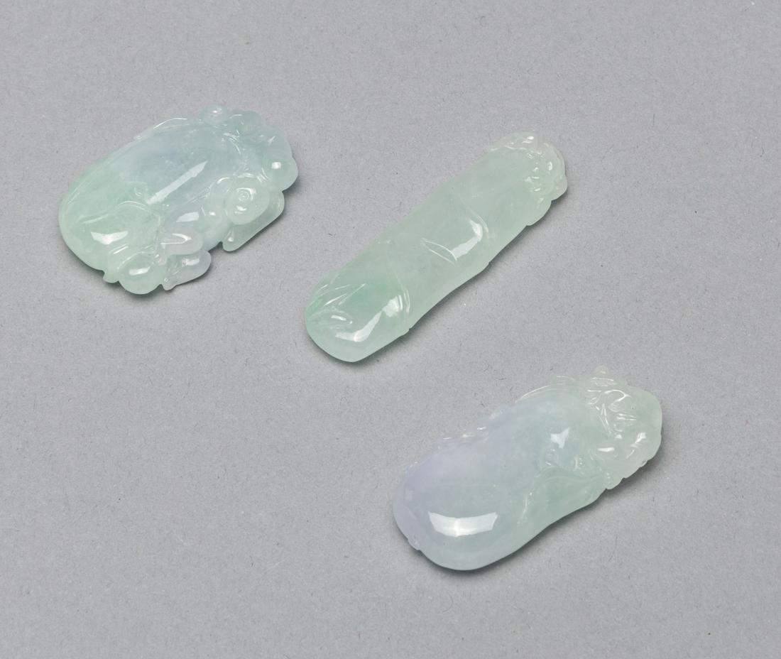 Set Chinese Translucent Jadeite Stone Toggles (1 of 10)