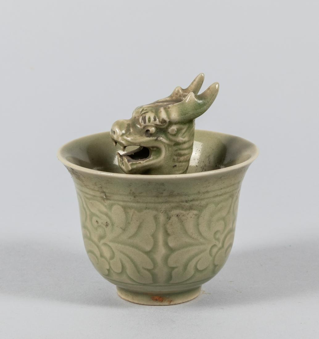 Chinese Longquan Porcelain Dragon Cup (1 of 9)