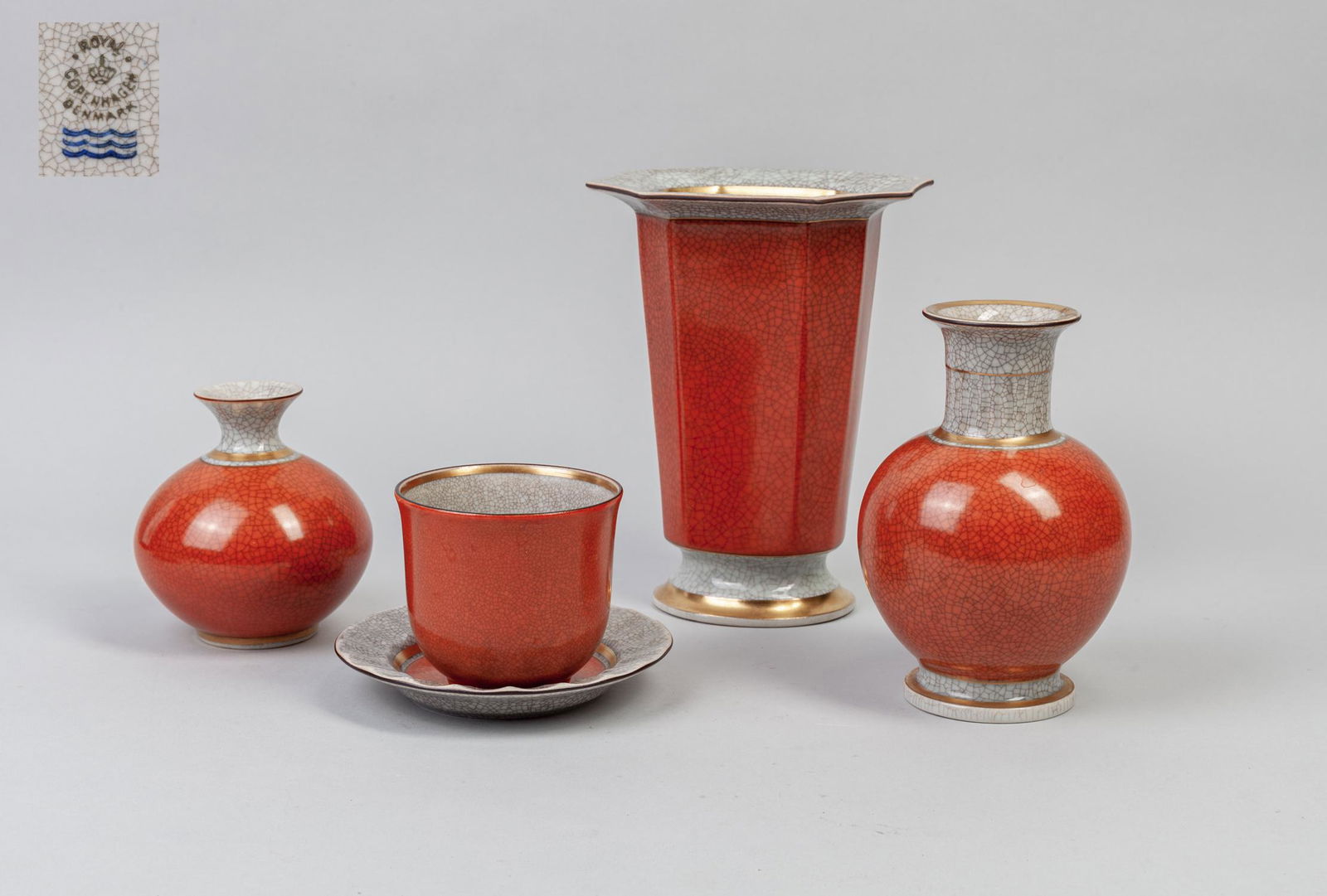 Sets Royal Copenhagen Denmark Crack Glazed Porcelains (1 of 16)