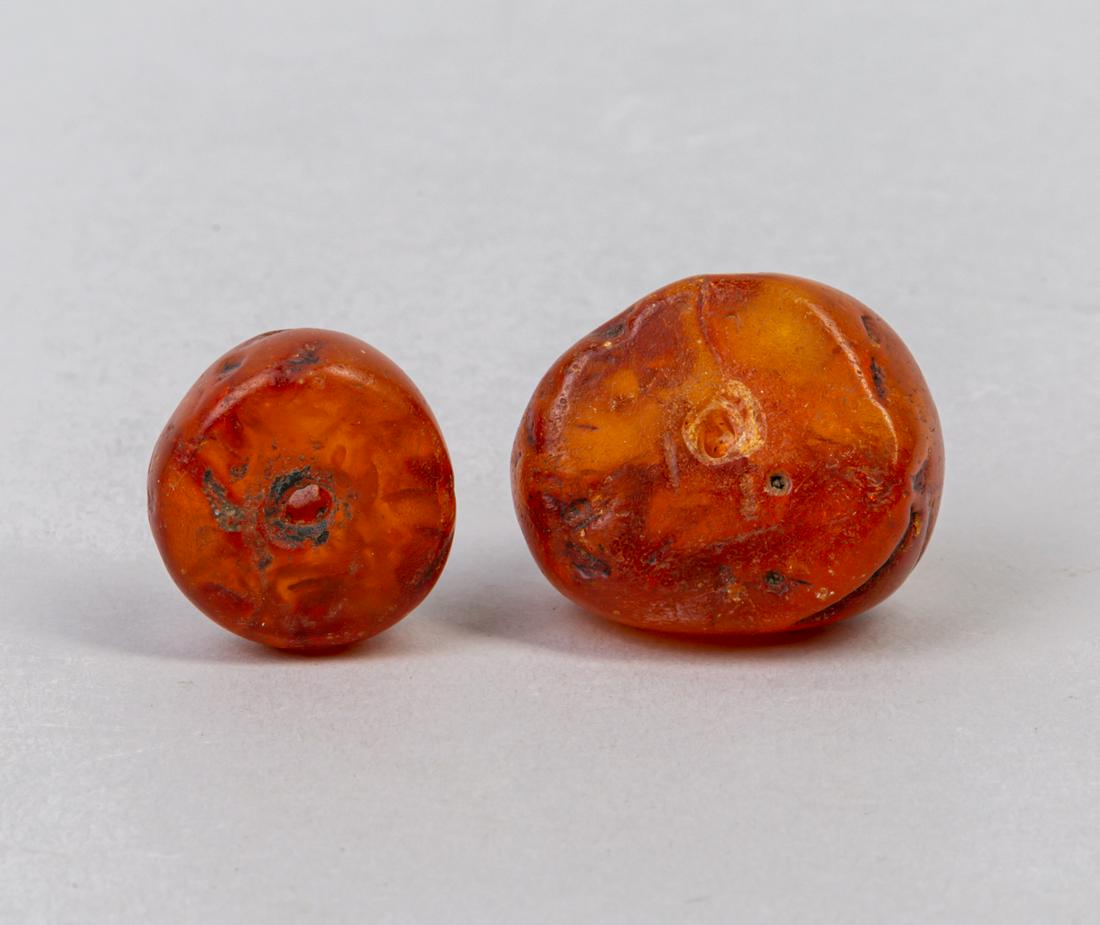 Large Tibetan Nature Amber Dish Beads (1 of 10)