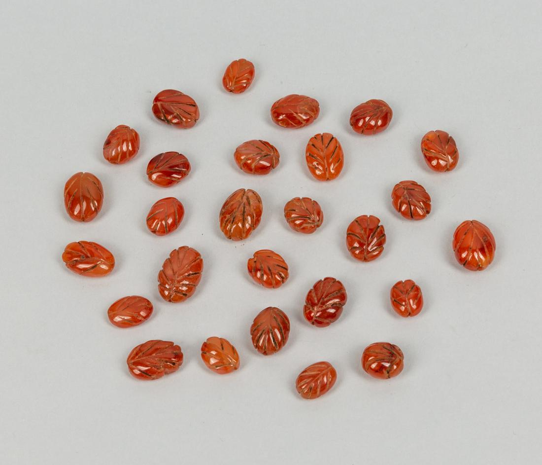 Set West Asian Carved Cameo Agate Beads (1 of 7)