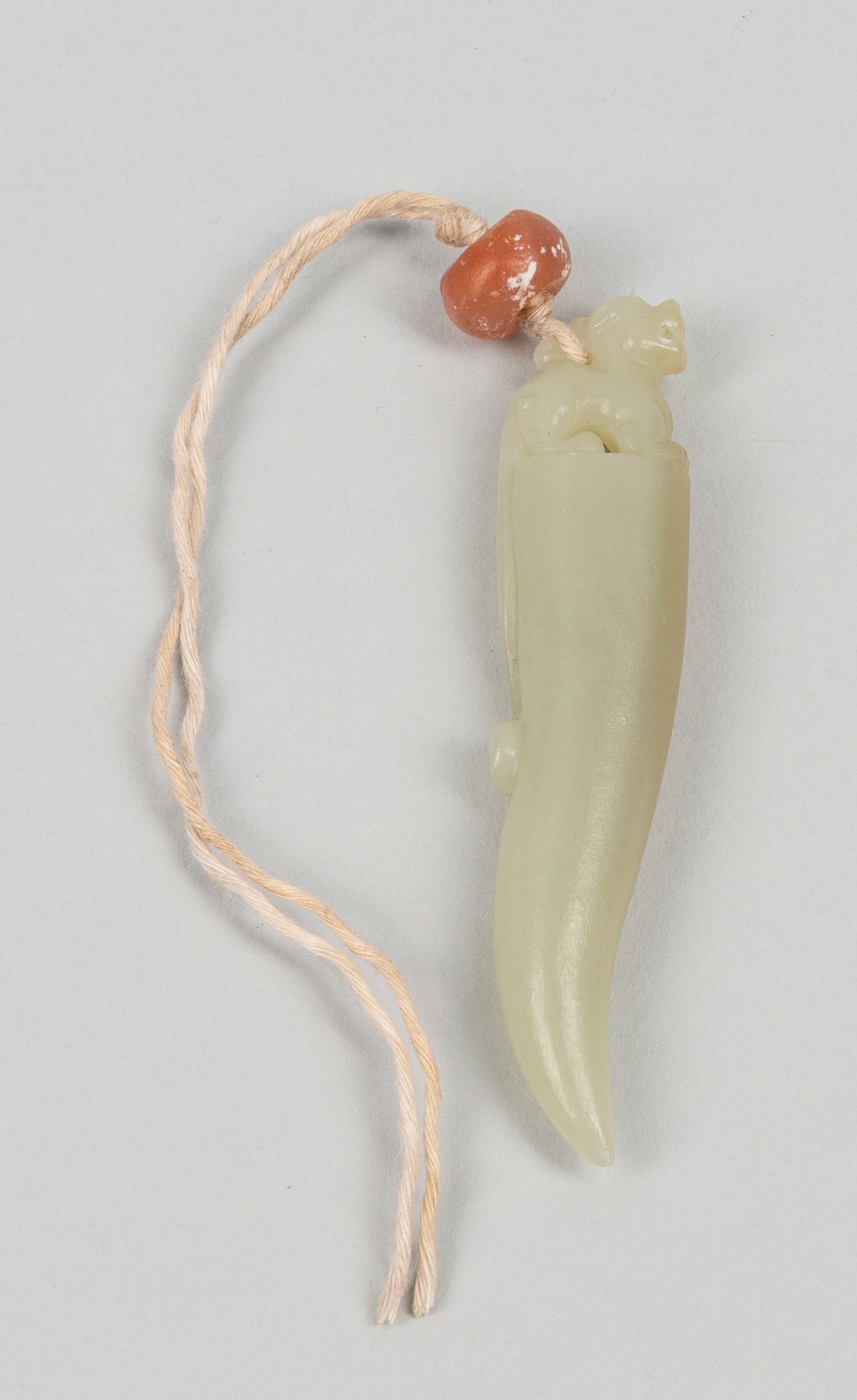 Chinese Old Jade & Cameo Agate Toggle (1 of 8)