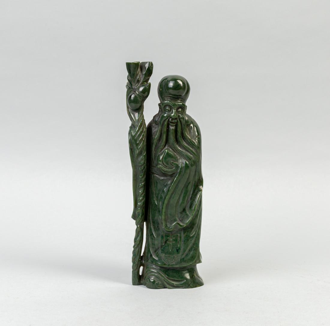 Chinese Export Spinach Jade Figure (1 of 15)