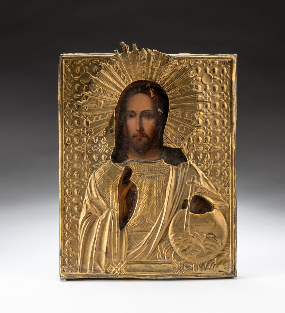 Russian Antique Eastern Orthodox Icon Jesus Christ (1 of 6)