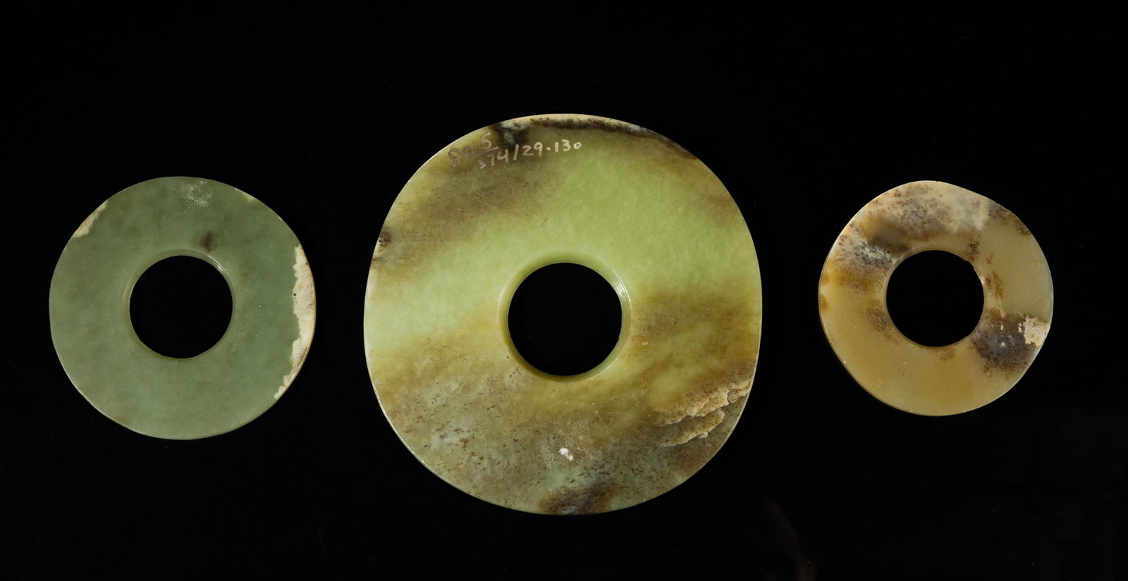Set Chinese Neolithic Style Jade Bi (1 of 11)