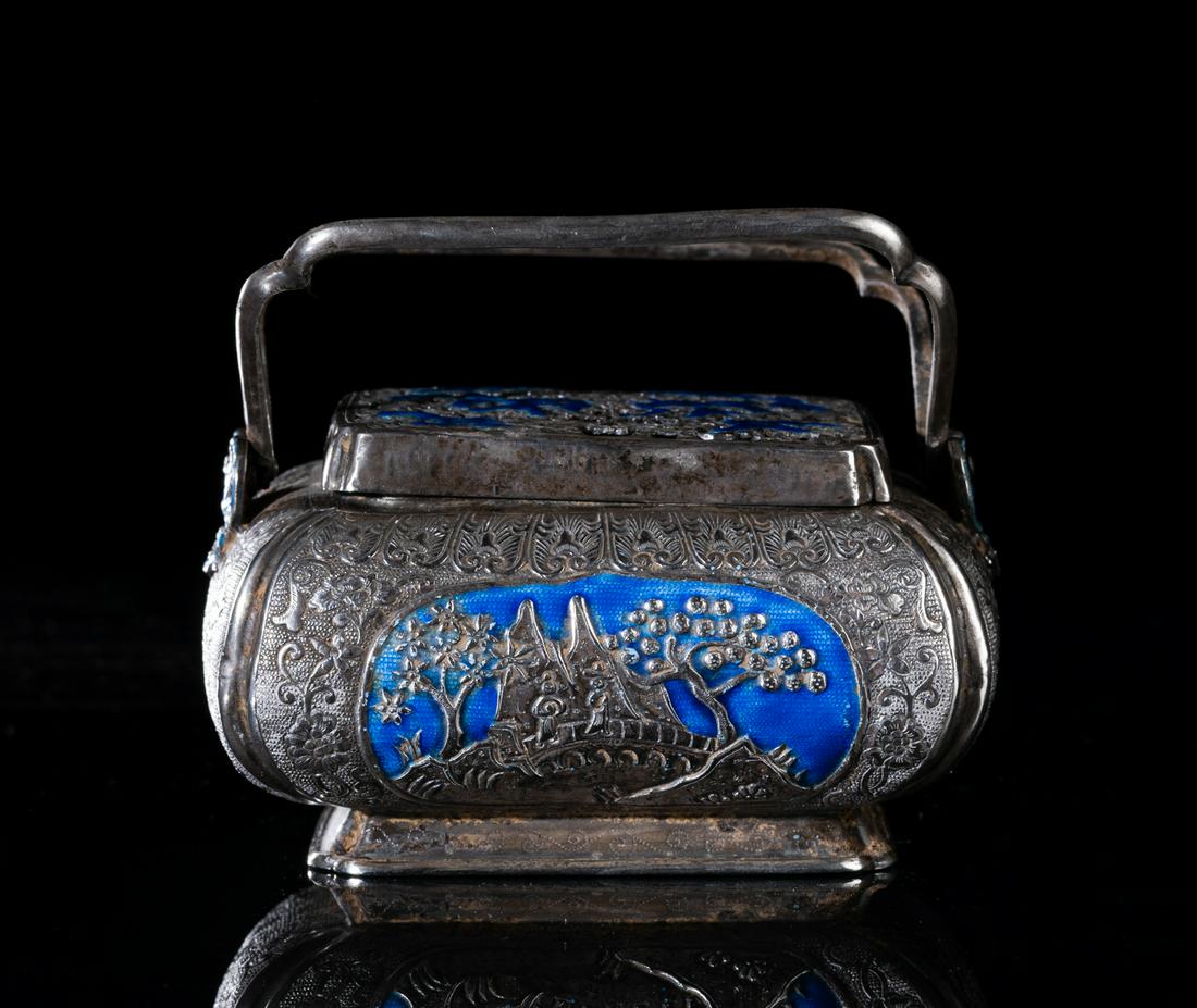 Chinese Enameled Sterling Silver Hand Warmer (1 of 10)