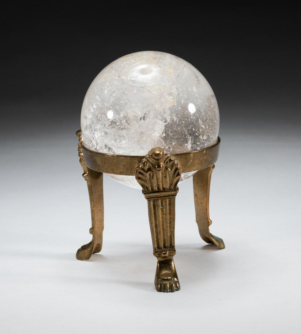 France Louis XVI Style Clear Rock Crystal Ball (1 of 8)