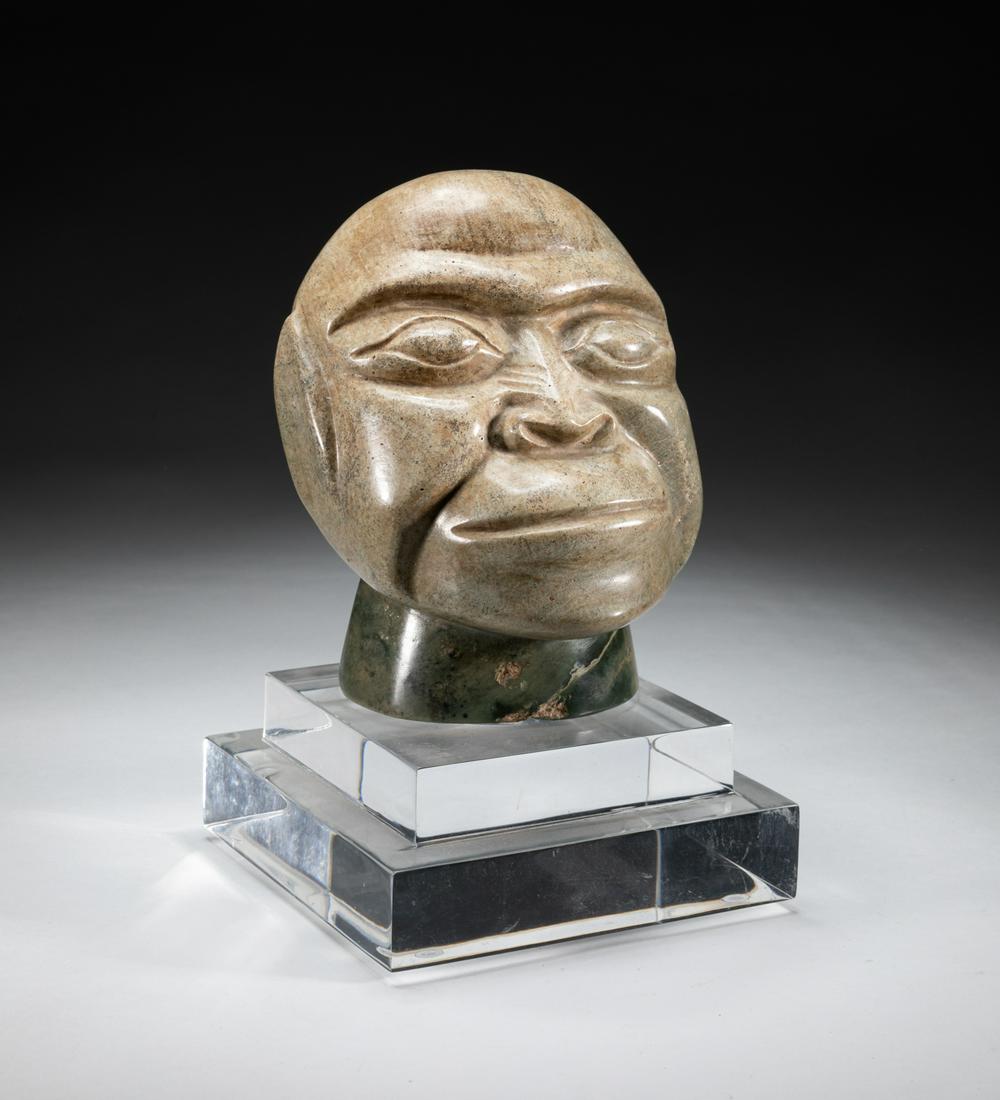 Large Pre Columbian Type Jade Stone Carved Table (1 of 8)