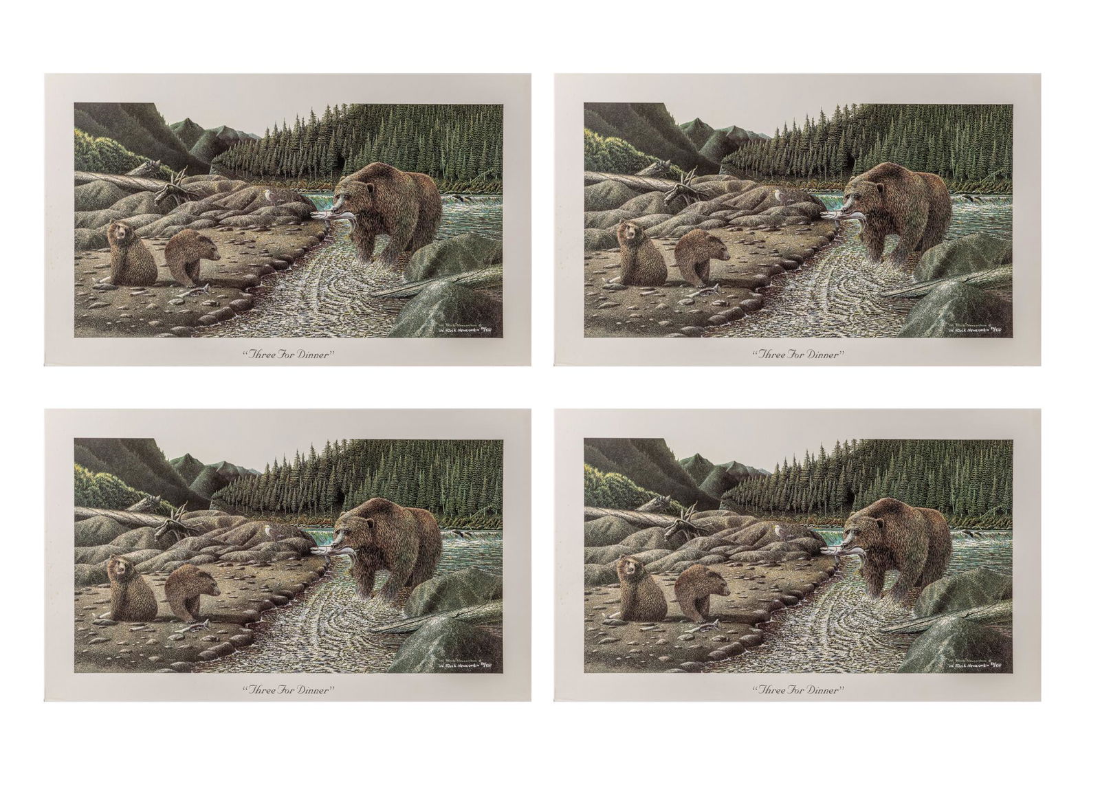 Signed 1900s W. Rock Newcomb Lithograph (1 of 10)