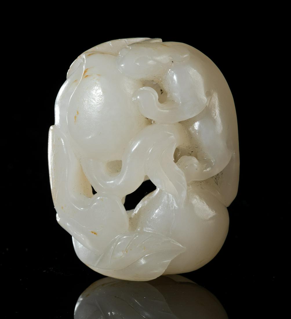 Large Chinese White Pebble Jade Toggle (1 of 11)