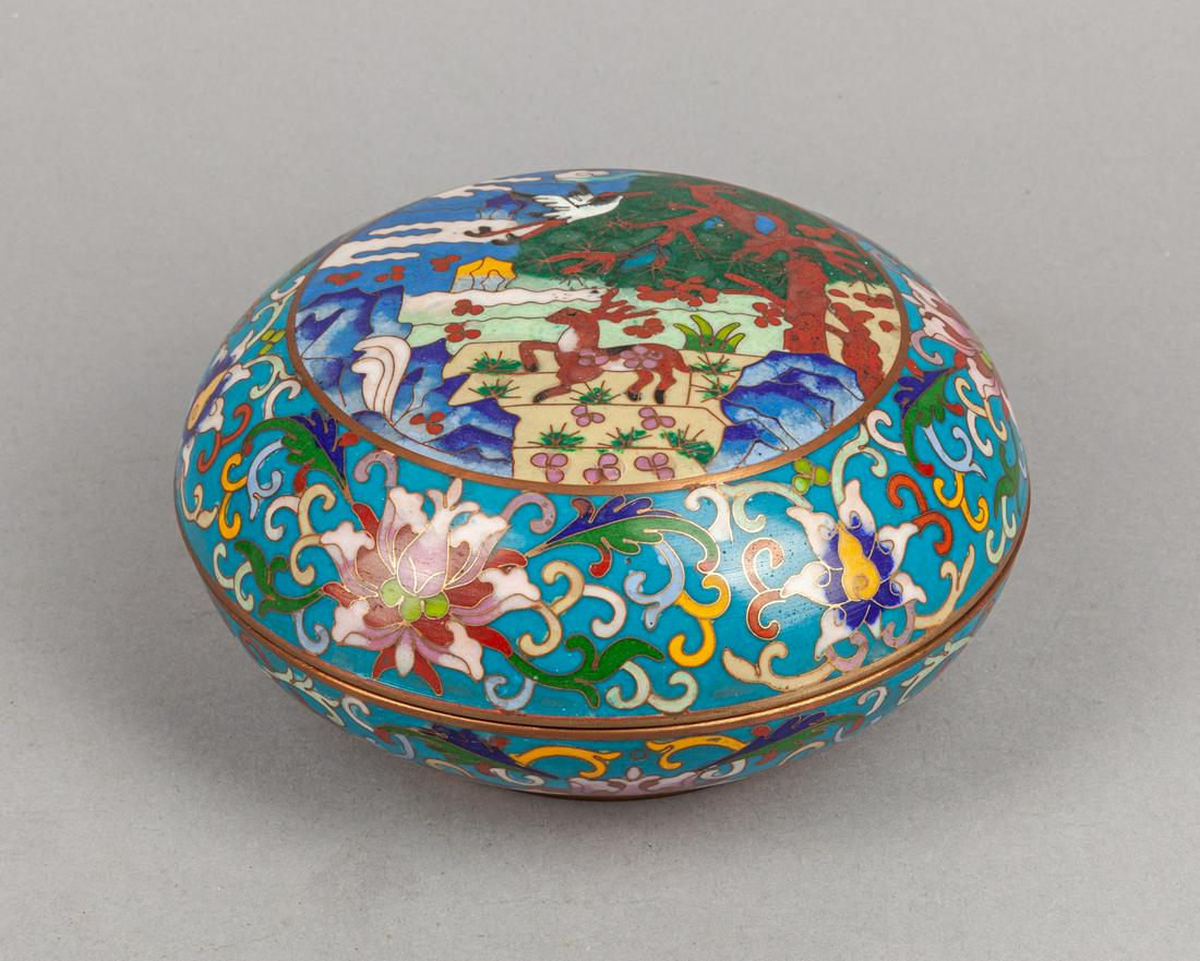 Chinese Export Cloisonne Covered Box (1 of 14)