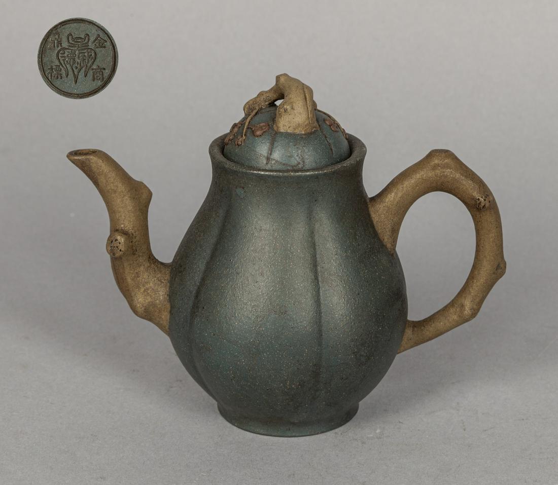 Chinese Export Tree Type Zisha Decor Tea Pot (1 of 10)