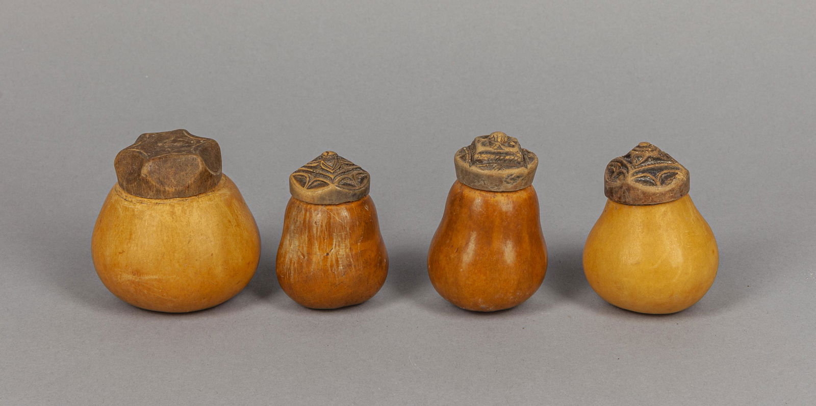 Set Collectible Chinese Gourd Covered Jars (1 of 13)