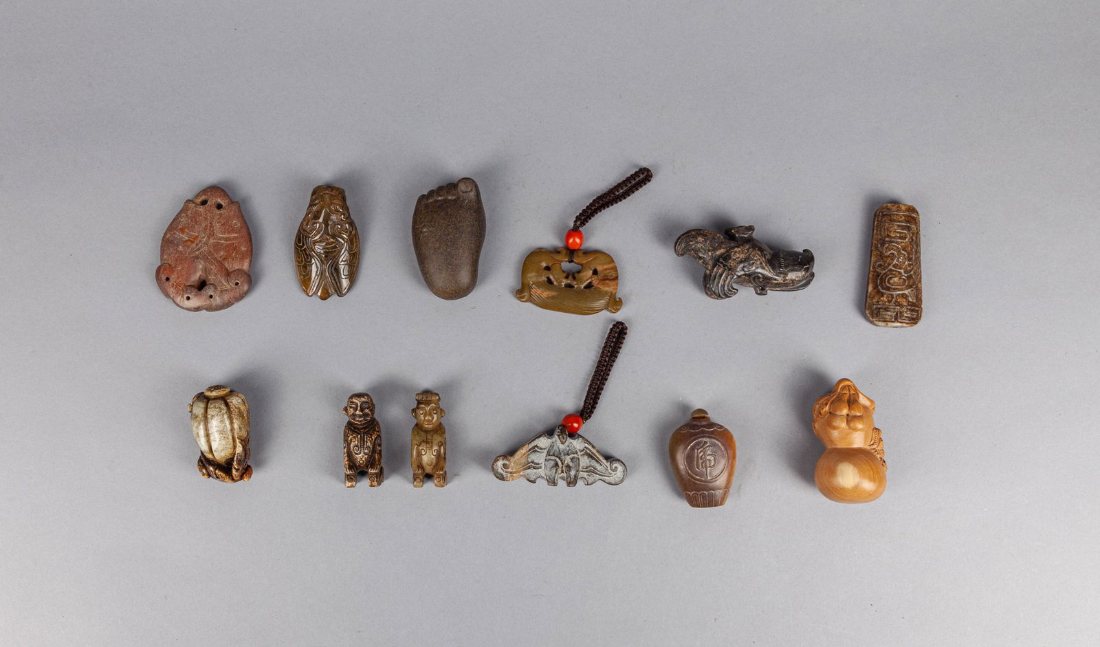 Set Chinese Jade Stone Carvings (1 of 19)