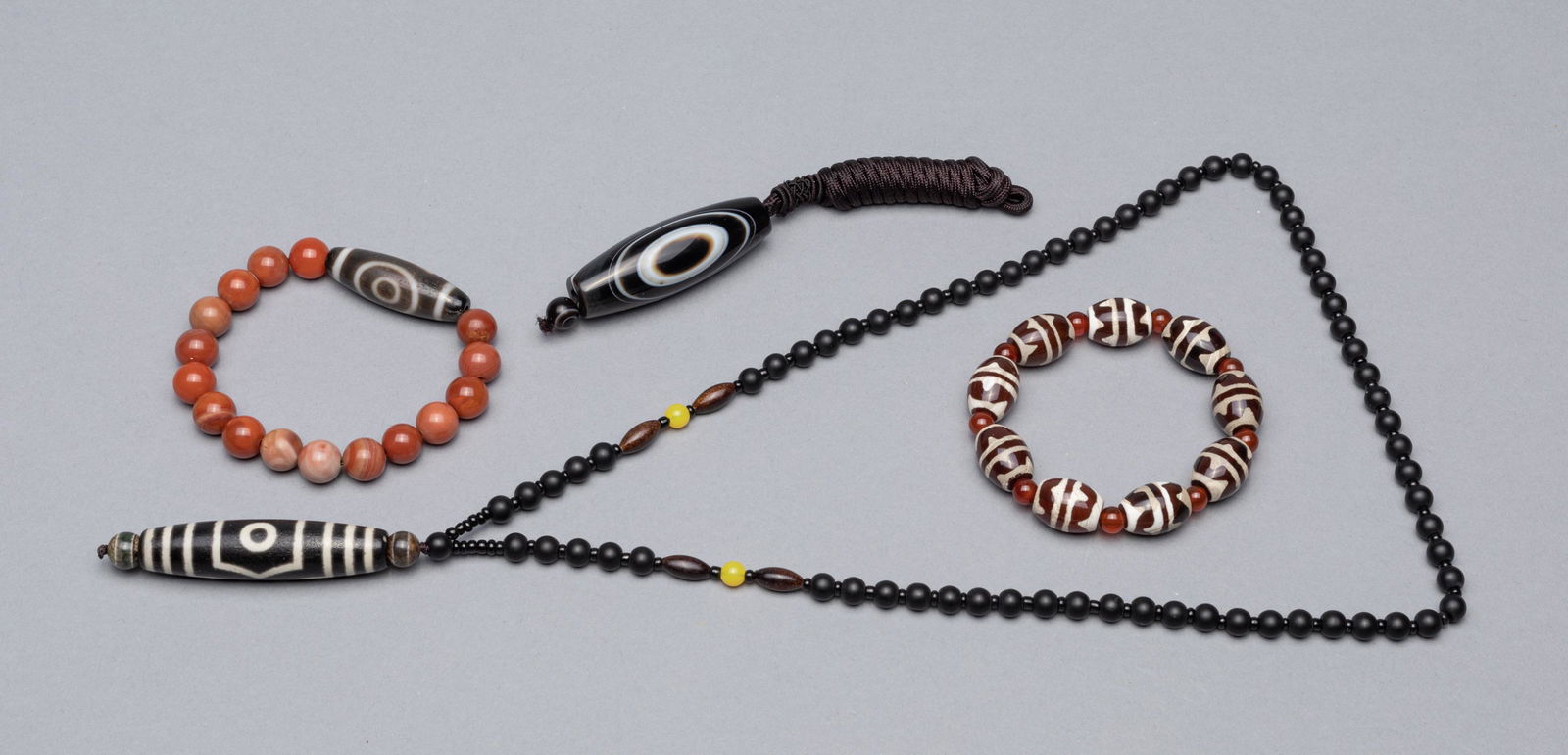 Set Chinese/Tibetan Dzi Agate Beads (1 of 11)