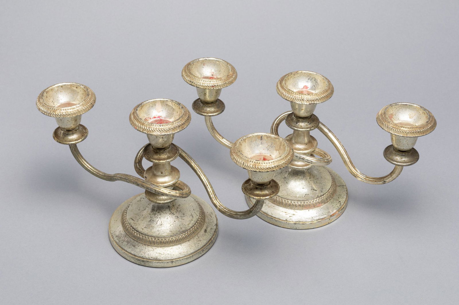 Pairs Silver-plated Candle Sticks (1 of 9)