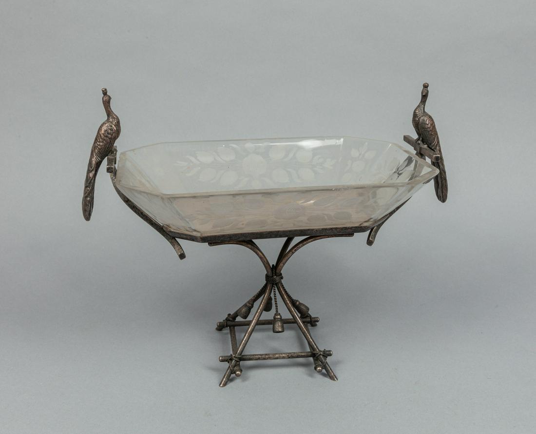 Designed Carved Crystal Silver-plated Central Piece (1 of 11)