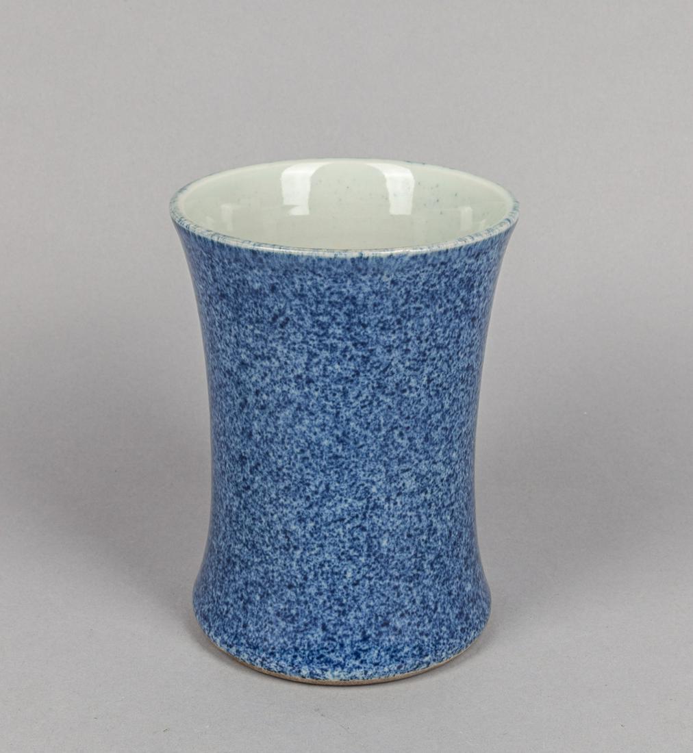Chinese Blue Glazed Porcelain Brush Pot (1 of 10)
