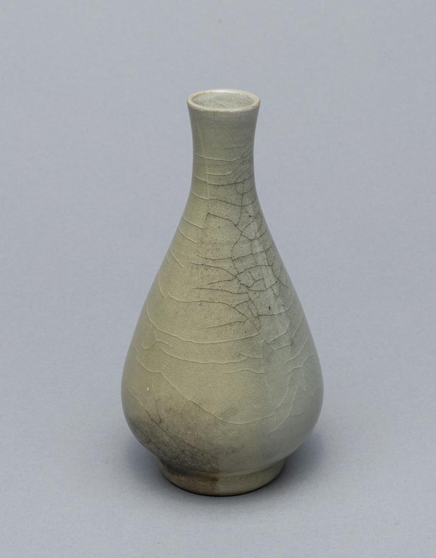 Korean Celadon-grey Glazed Porcelain Cabinet Vase (1 of 9)