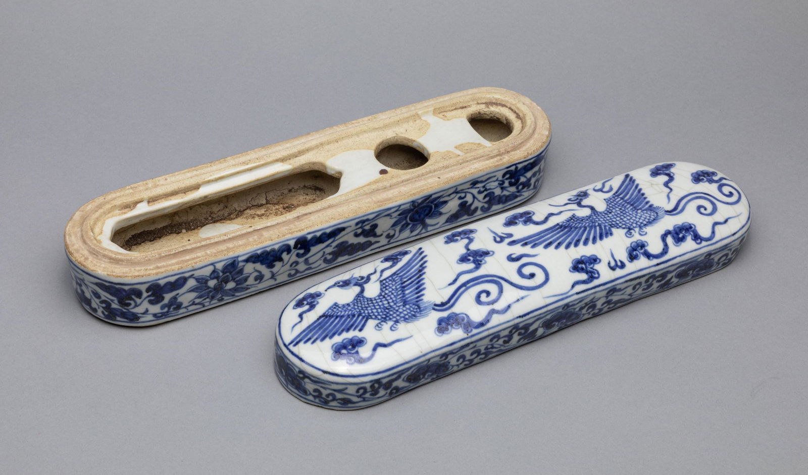 Large Chinese Blue White Porcelain Covered Box (1 of 9)