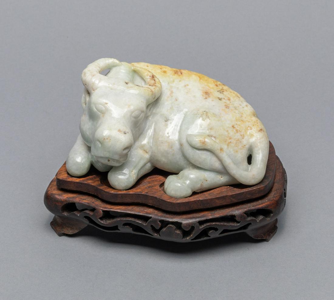 Large Chinese Jade Jadeite Buffalo Brush Stand (1 of 13)