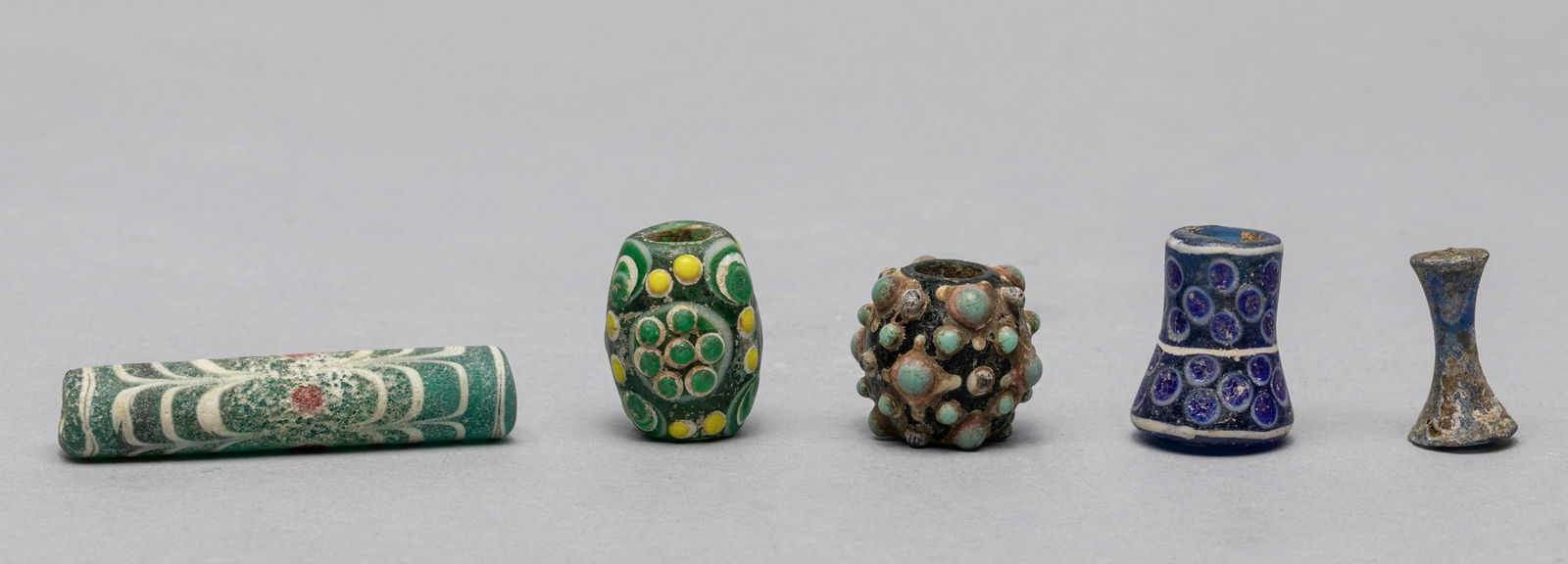 Set Ancient Roman Type Dragon Fly Eye Glass Beads (1 of 13)