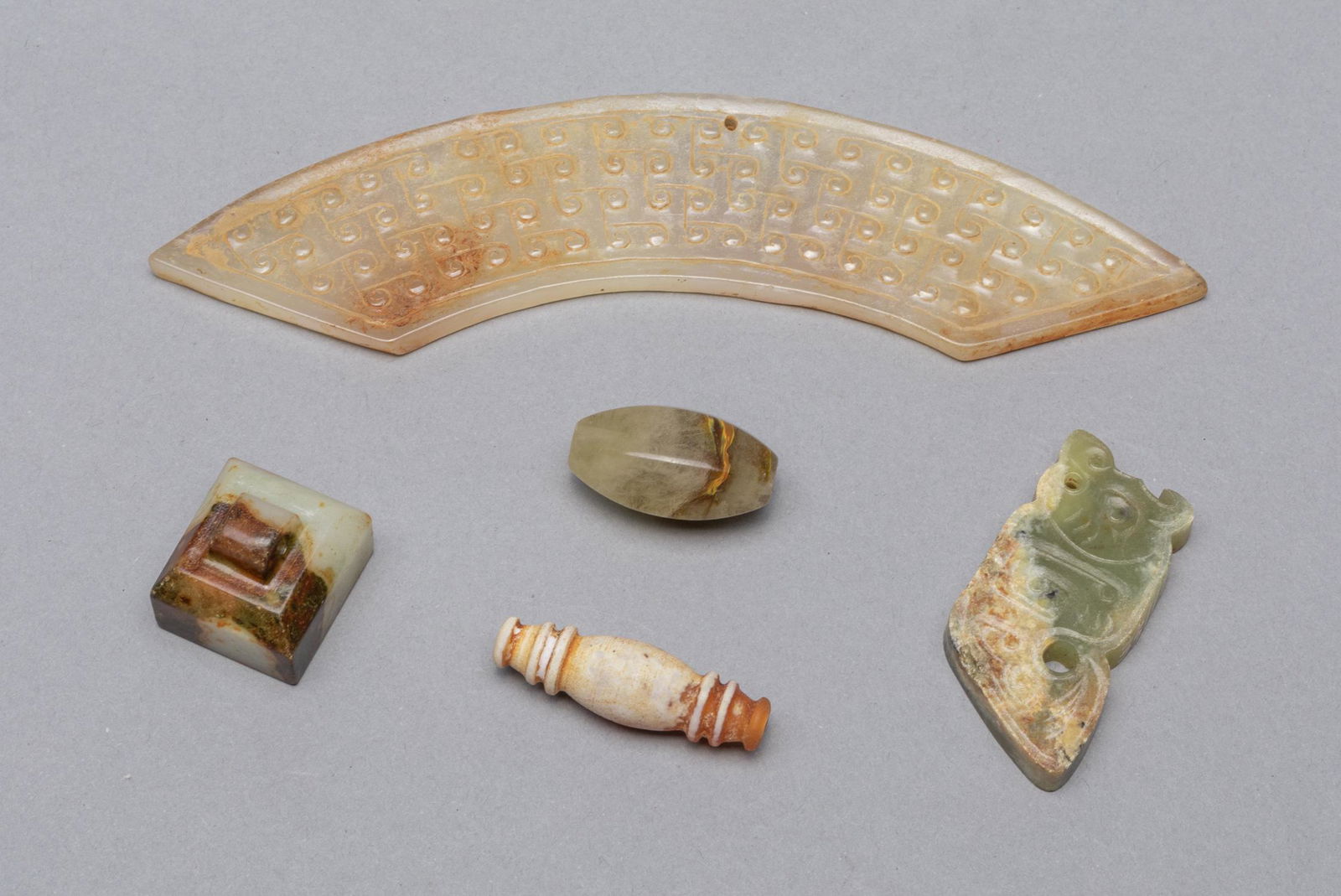 Set Chinese Jade Stone Agate Carvings (1 of 17)