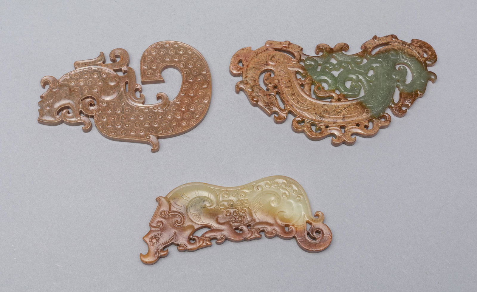 Set Chinese Jade Stone Carvings Beast/Dragon (1 of 15)