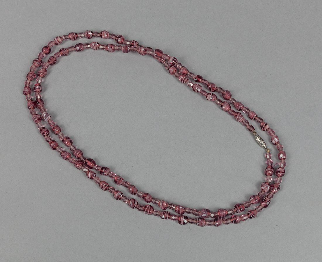 Designed Amethyst Glass Necklace (1 of 11)